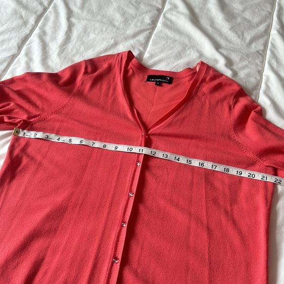 Lightweight Knit Cardigan, Coral - Picture 5 of 8